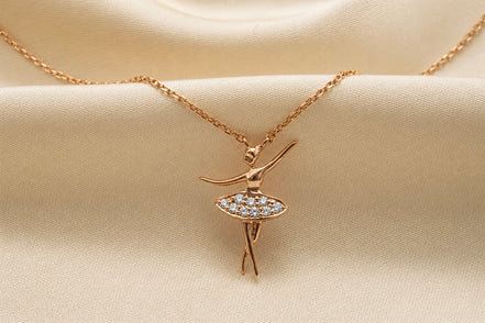 Ballet dancer necklace