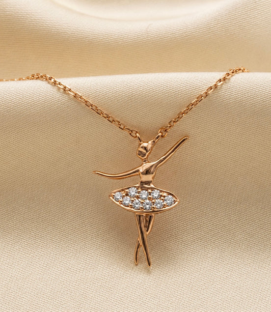 Ballet dancer necklace