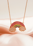 The Spectrum of Elegance – Rainbow Necklace with Diamonds