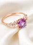 18k rose gold pink sapphire and diamond ring