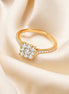 18k yellow gold cluster ring