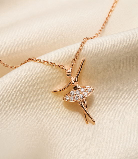 Ballet dancer necklace