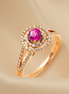 Radiance in Rose – 18K Rose Gold Ruby &amp; Diamond Ring