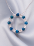 A Spin of Sapphire – 18K White Gold Pendant with Blue Sapphires &amp; Diamonds