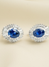 Blue Sapphire & Diamond Earrings – Radiance of Wisdom and Elegance