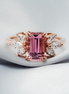 A Touch of Romance – 18K Rose Gold Ring with Pink Tourmaline & Lab Diamonds