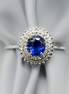Where Classic Diamonds Meet the Mesmerizing Blue Sapphire – 18K White Gold Ring