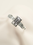 Pure Brilliance – 18K White Gold Ring with White Sapphire & Diamonds