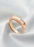 Diamond Baguette &amp; Round Cut Band – 18K Rose Gold