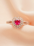 Eternal Love – 18K Rose Gold Pink Sapphire & Diamond Heart Ring