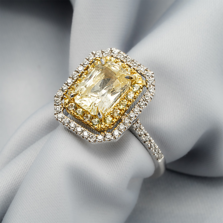 Sunshine on My Finger – Yellow Sapphire & Diamond Bliss Ring