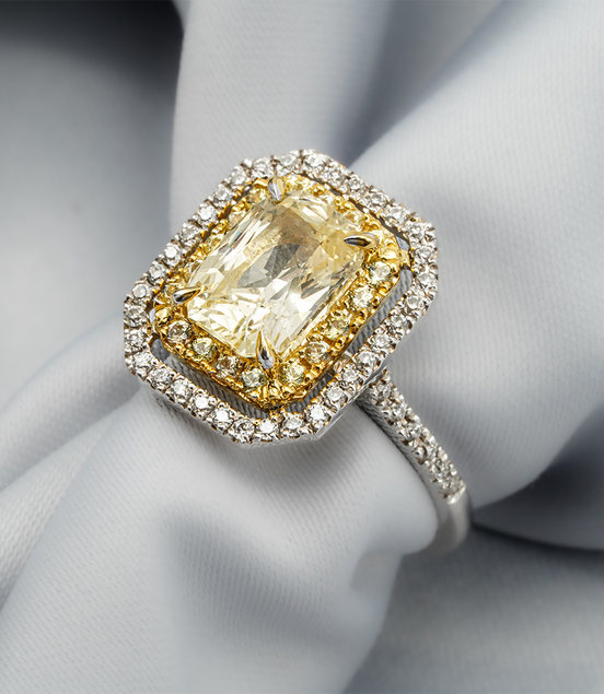 Sunshine on My Finger – Yellow Sapphire & Diamond Bliss Ring