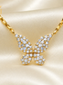 18K Yellow Gold Lab Diamond Butterfly Necklace