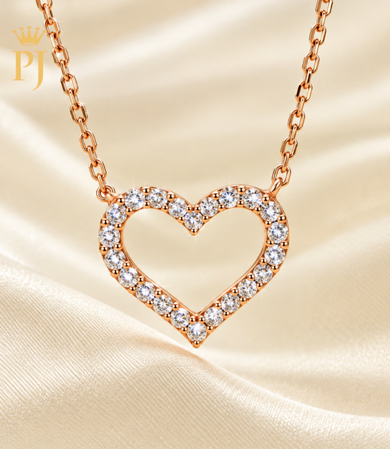 18k Rose Gold Heart  Necklace