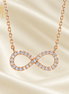 18K Rose Gold Lab Diamond Infinity Necklace